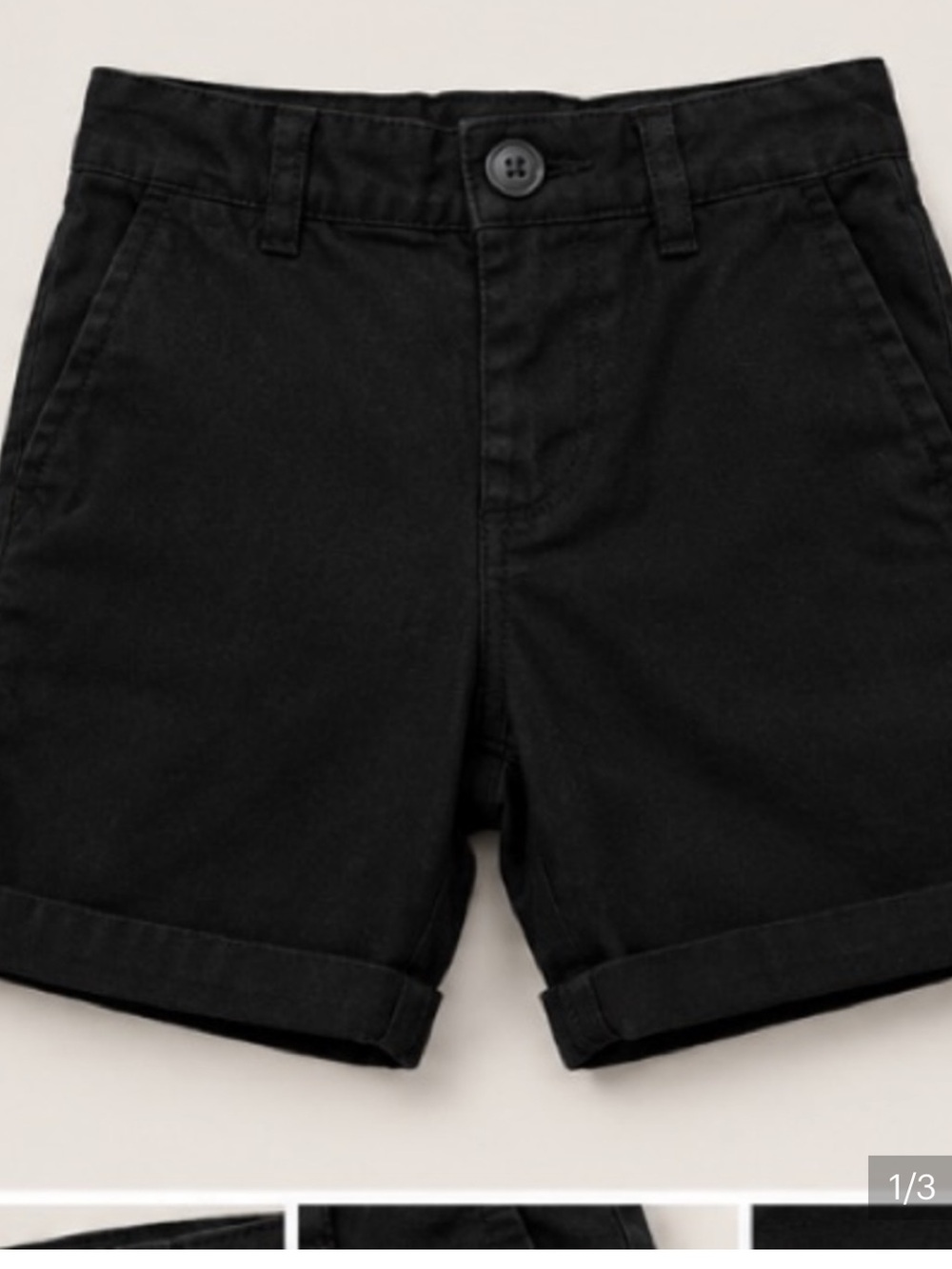 Place Kids Classic Black Cuffed Shorts